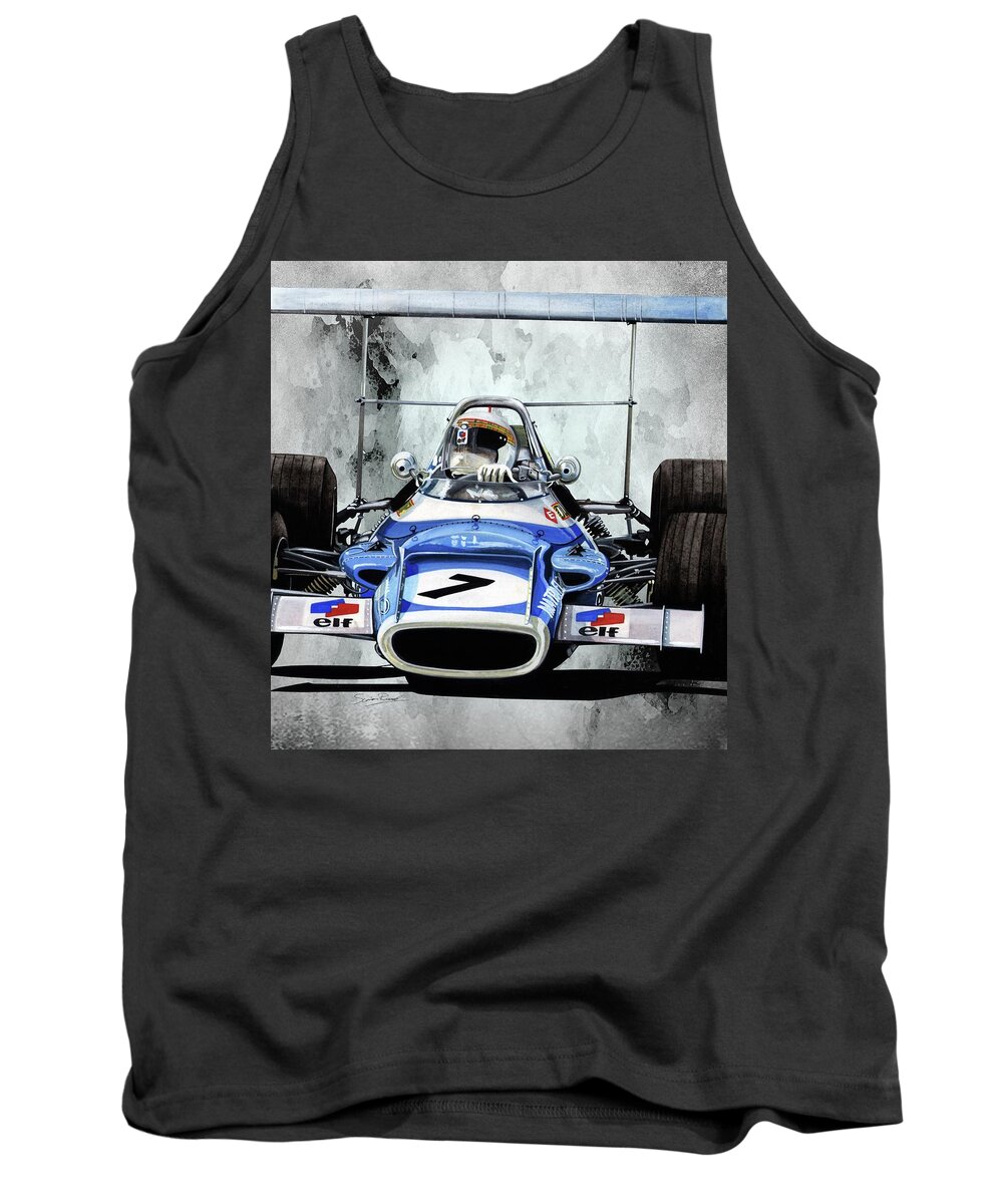 Art Tank Top featuring the painting 1969 Matra MS80 by Simon Read