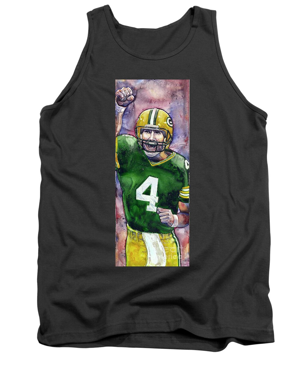 Packers Tank Top featuring the painting 4 Ever by Amy Stielstra