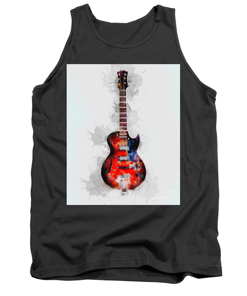 Music Tank Top featuring the digital art Electric Guitar #5 by Ian Mitchell