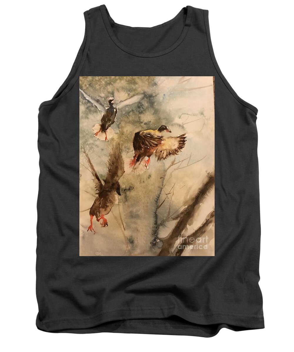 #65 2019 Tank Top featuring the painting #65 2019 #65 by Han in Huang wong