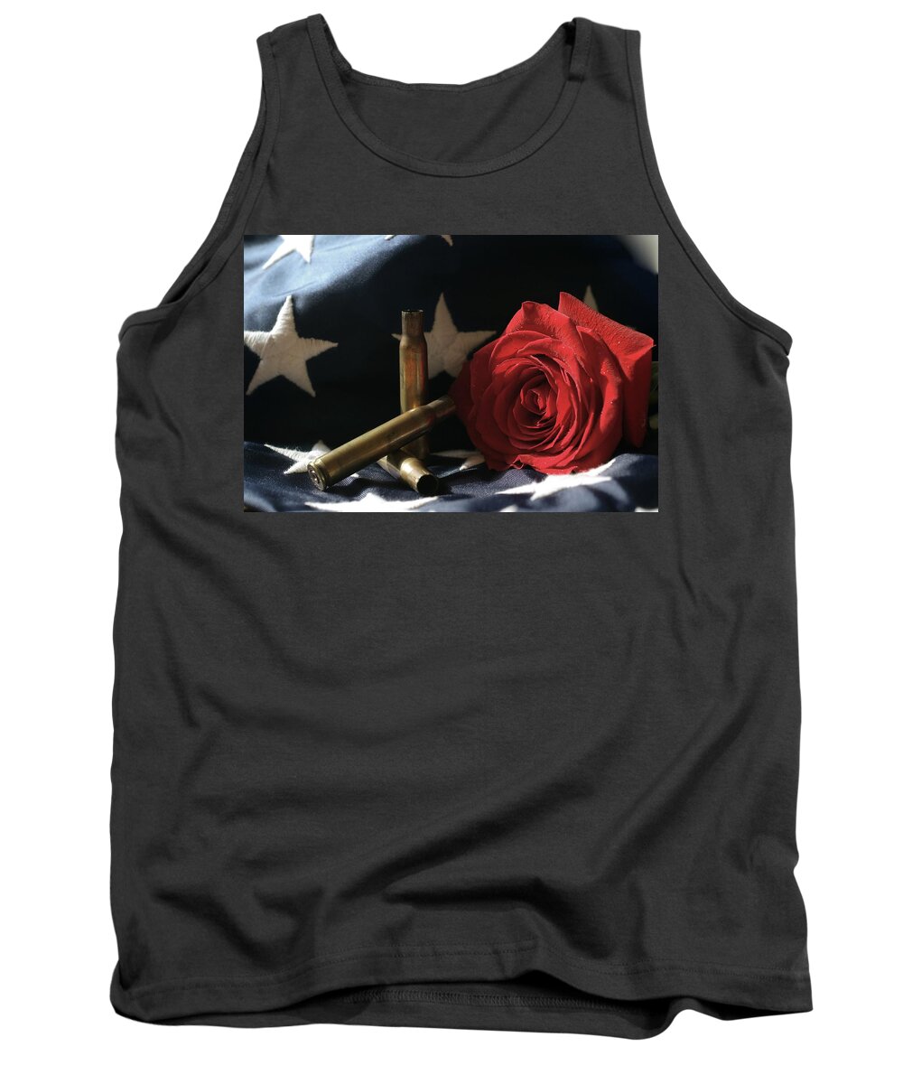 Patriotic Tank Top featuring the photograph A Patriots Passing by Michelle Wermuth