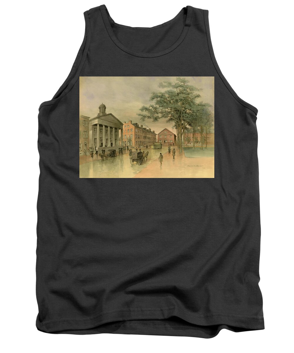 Taylor Tank Top featuring the painting A Southwestern View of Washington Square by Frank Hamilton Taylor