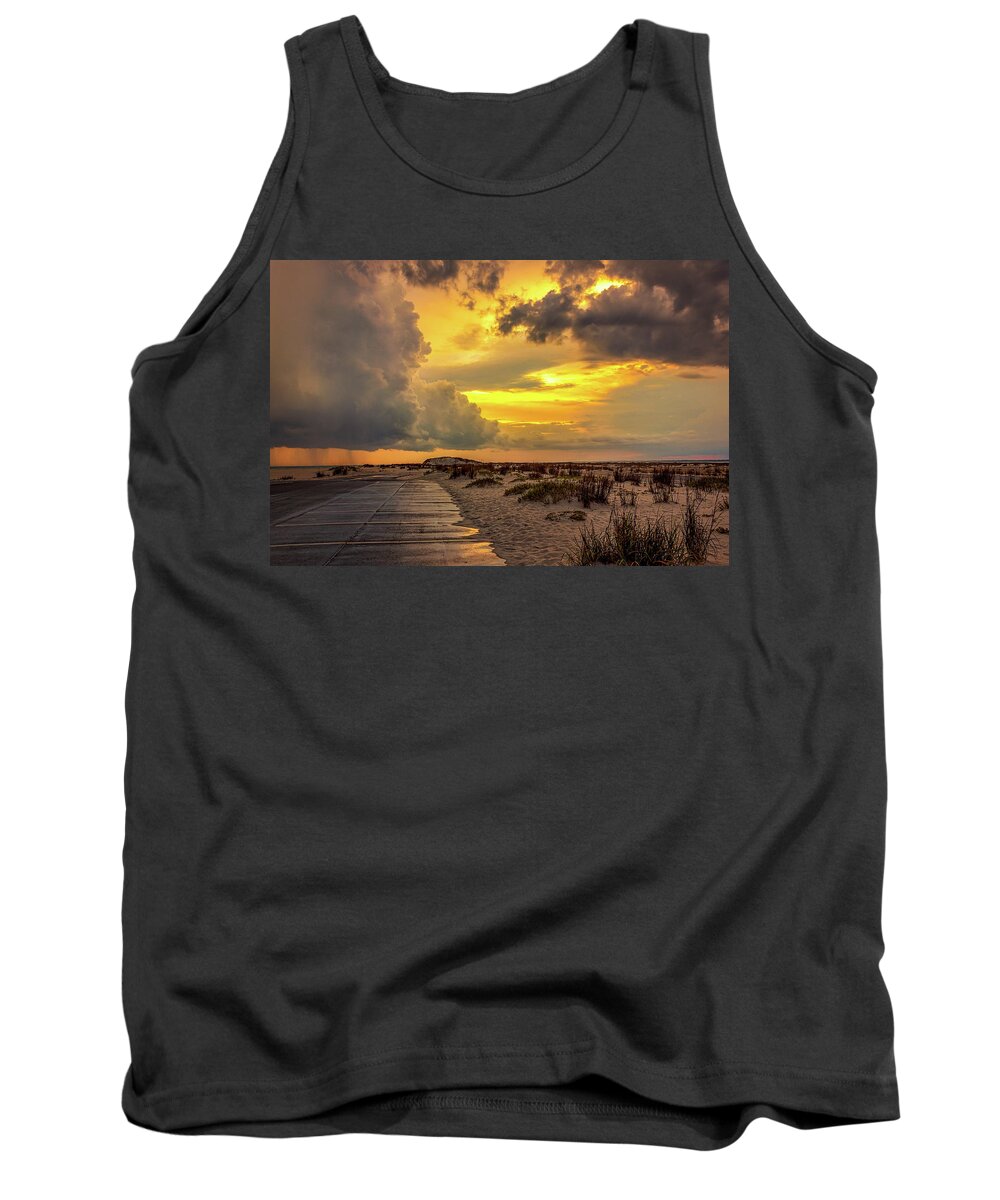 Storm Tank Top featuring the photograph A storm aglow by Mike Whalen