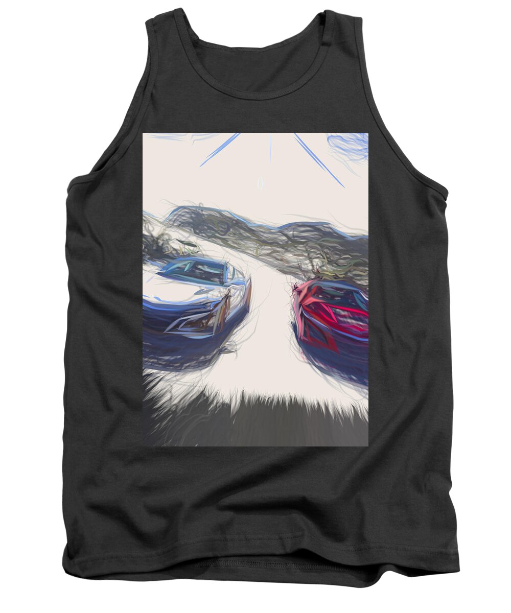 Wall Art Decor Tank Top featuring the digital art Acura Nsx 21457 by CarsToon Concept