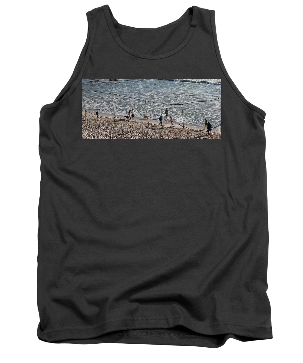 Seaside Tank Top featuring the digital art Airing at Freemantle by Asok Mukhopadhyay