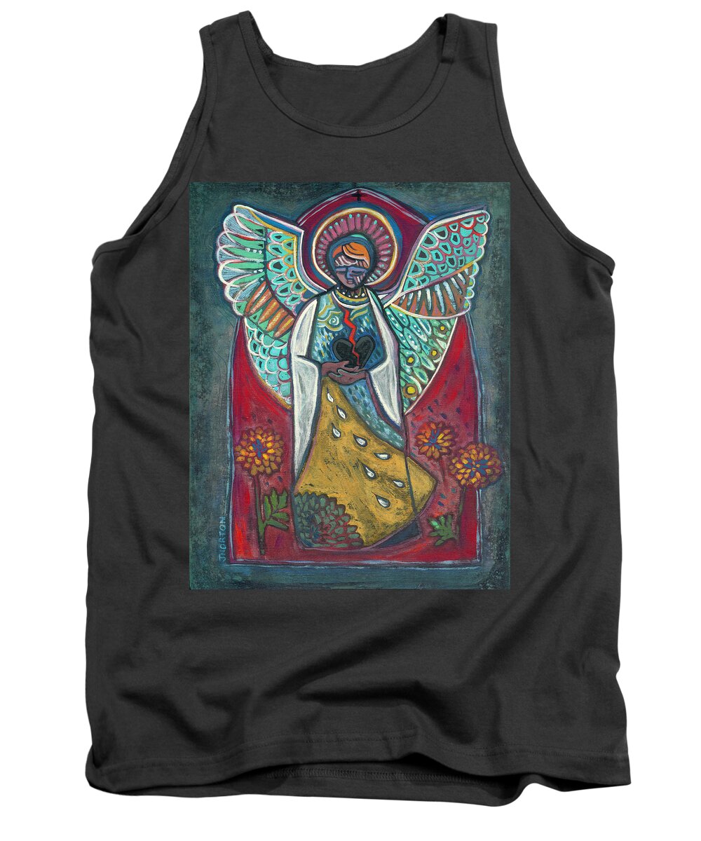 Jen Norton Tank Top featuring the painting Angel of the Broken Hearted by Jen Norton