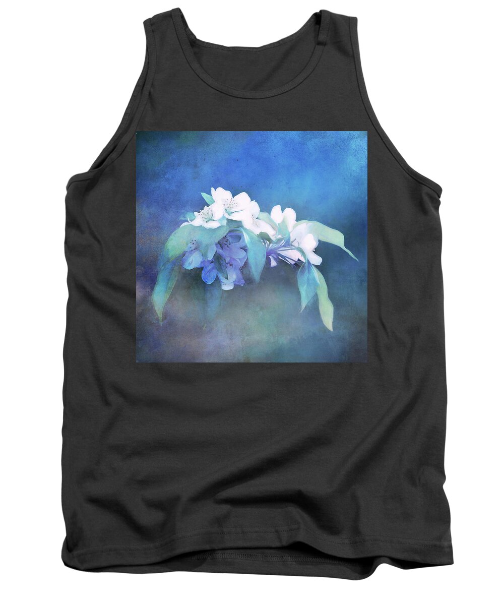 Crabapple Blossoms Tank Top featuring the photograph Painted Crabapple Blossoms by Anita Pollak