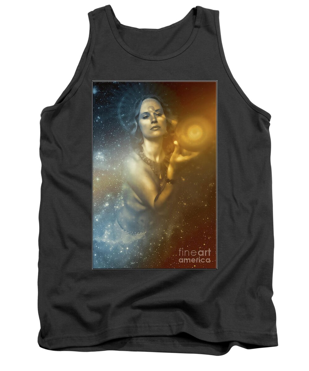 Dark Tank Top featuring the digital art Ascension Of The Mind by Recreating Creation