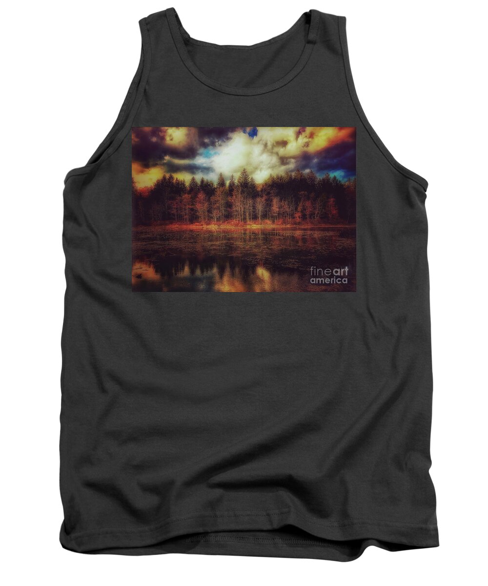 Lake Tank Top featuring the photograph Autumn at the Lake by David Rucker