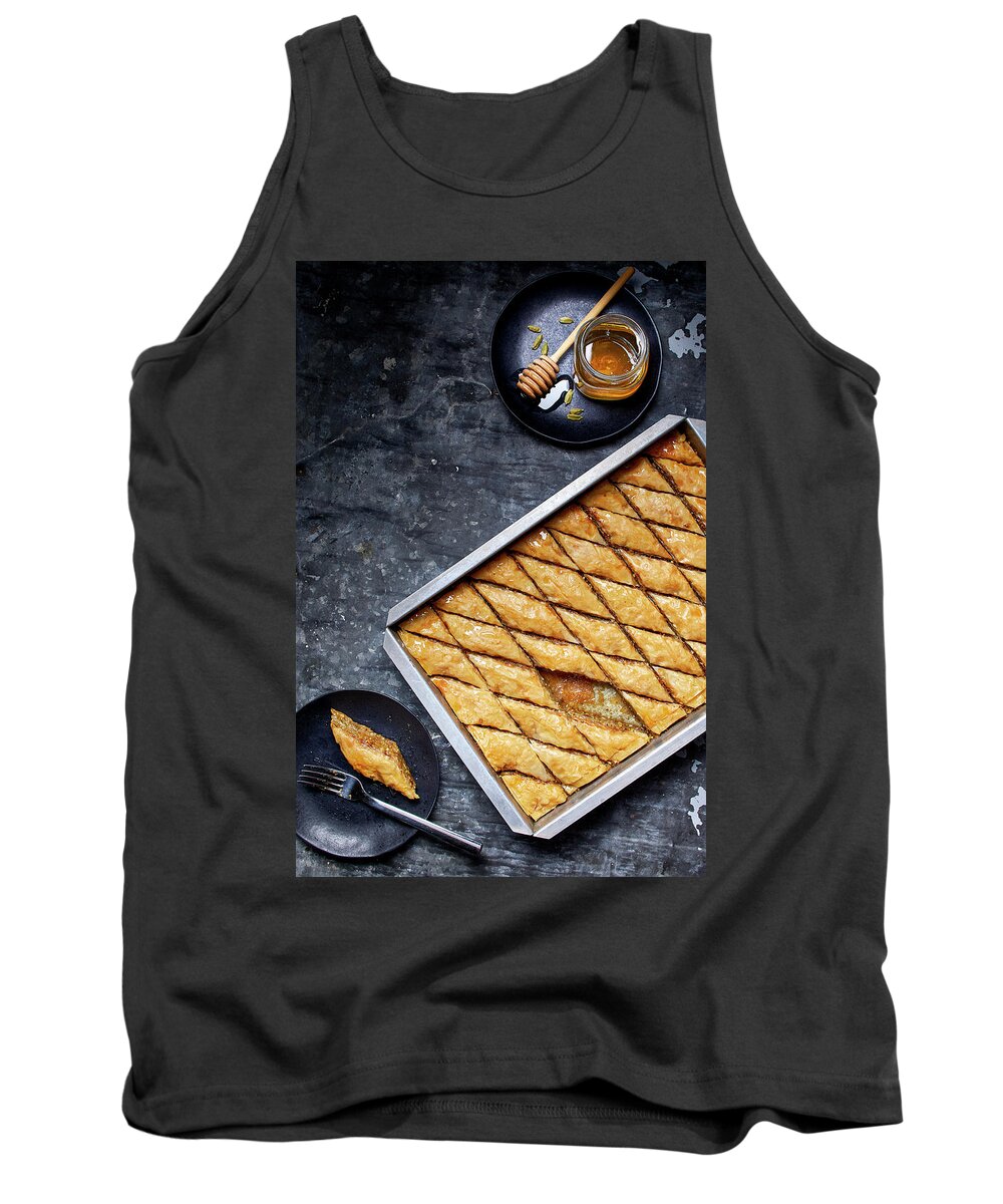Cuisine At Home Tank Top featuring the photograph Baklava by Cuisine at Home