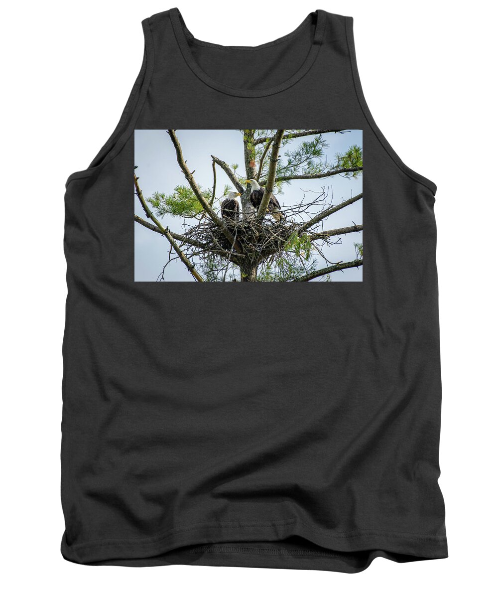 Bald Eagle Tank Top featuring the photograph Bald Eagle Couple by Robert J Wagner