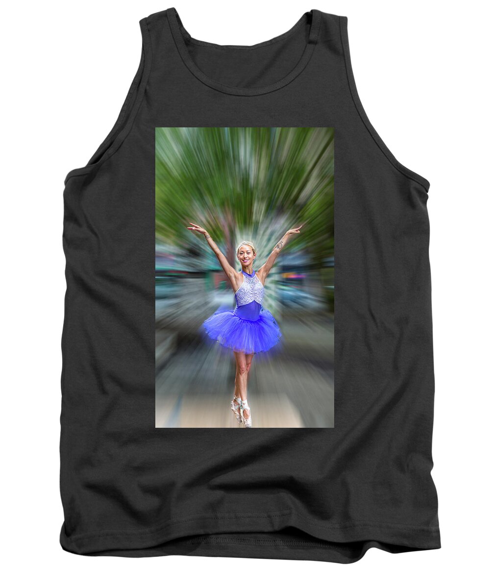 Pioneer Square Tank Top featuring the photograph Ballerina in the Park by Darryl Brooks
