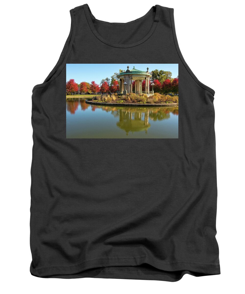 Forest Park Tank Top featuring the photograph Bandstand in Forest Park by Steve Stuller