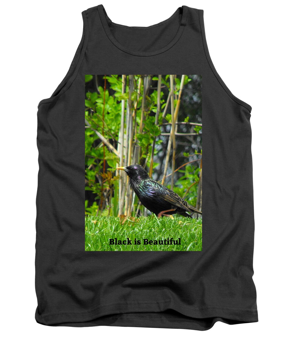 Black Tank Top featuring the photograph Black is Beautiful by Irene Czys