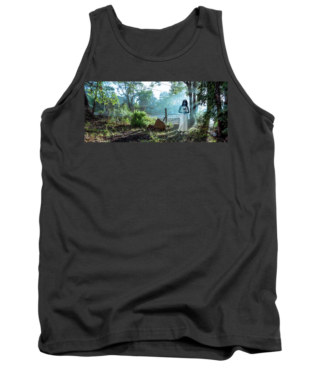 Blue Tank Top featuring the photograph Blue lady by Jeremy Holton