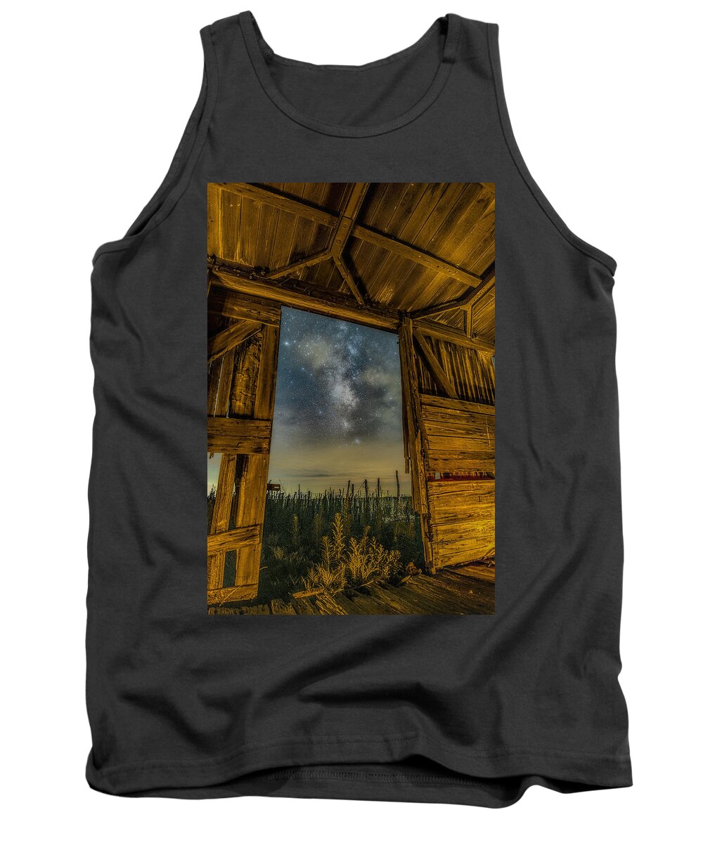 Milky Way Tank Top featuring the photograph Boxcar Dreams by James Clinich