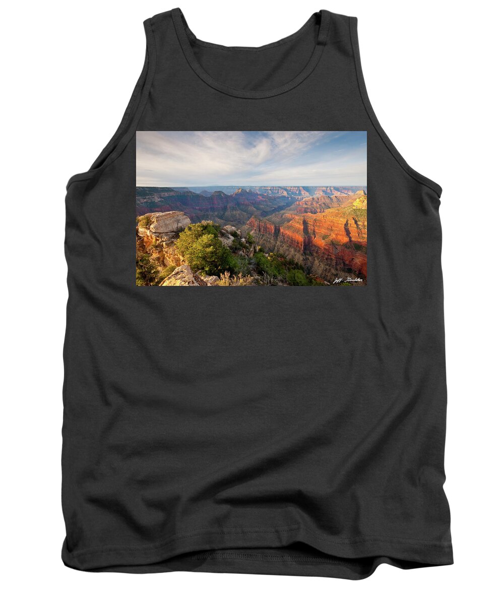 Arizona Tank Top featuring the photograph Bright Angel Canyon at Sunrise by Jeff Goulden