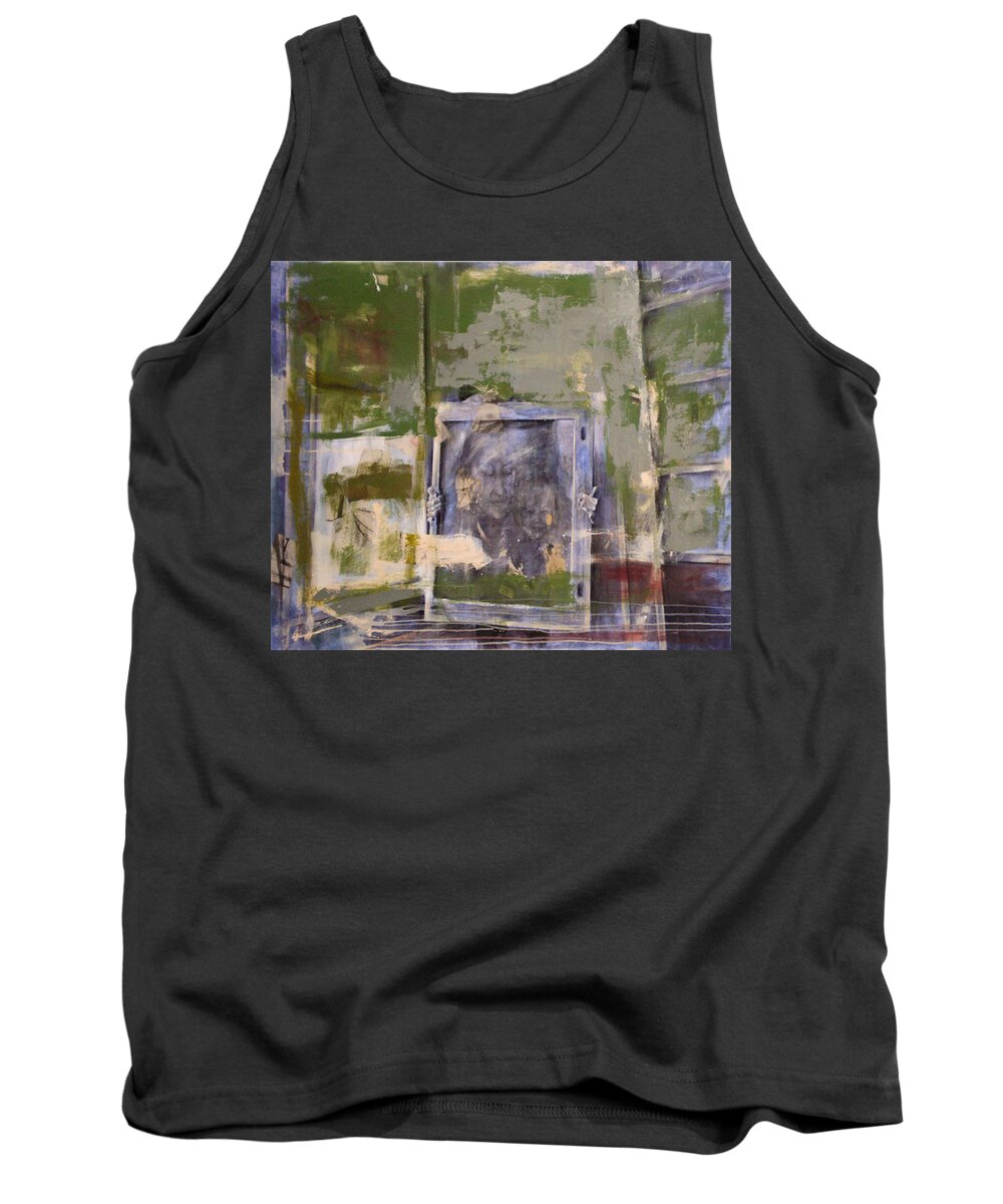 Portrait Tank Top featuring the painting Buried Portrait by Janet Zoya