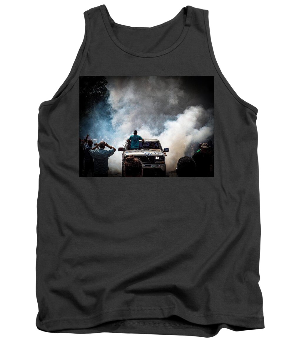 Burnout Tank Top featuring the photograph Burn Out Fun by Jerry Connally