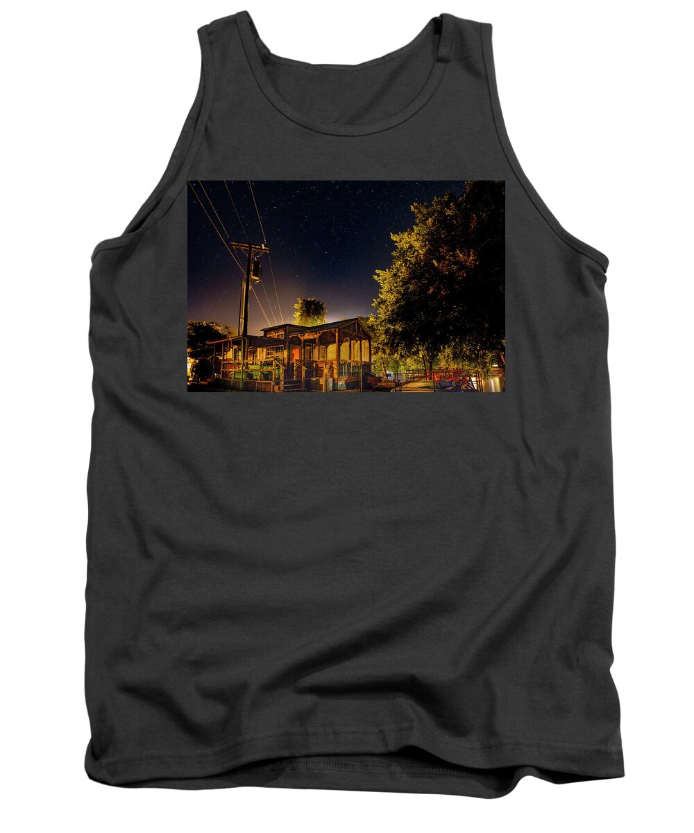 Grand Lake Tank Top featuring the photograph Cabin Under the Stars by David Wagenblatt