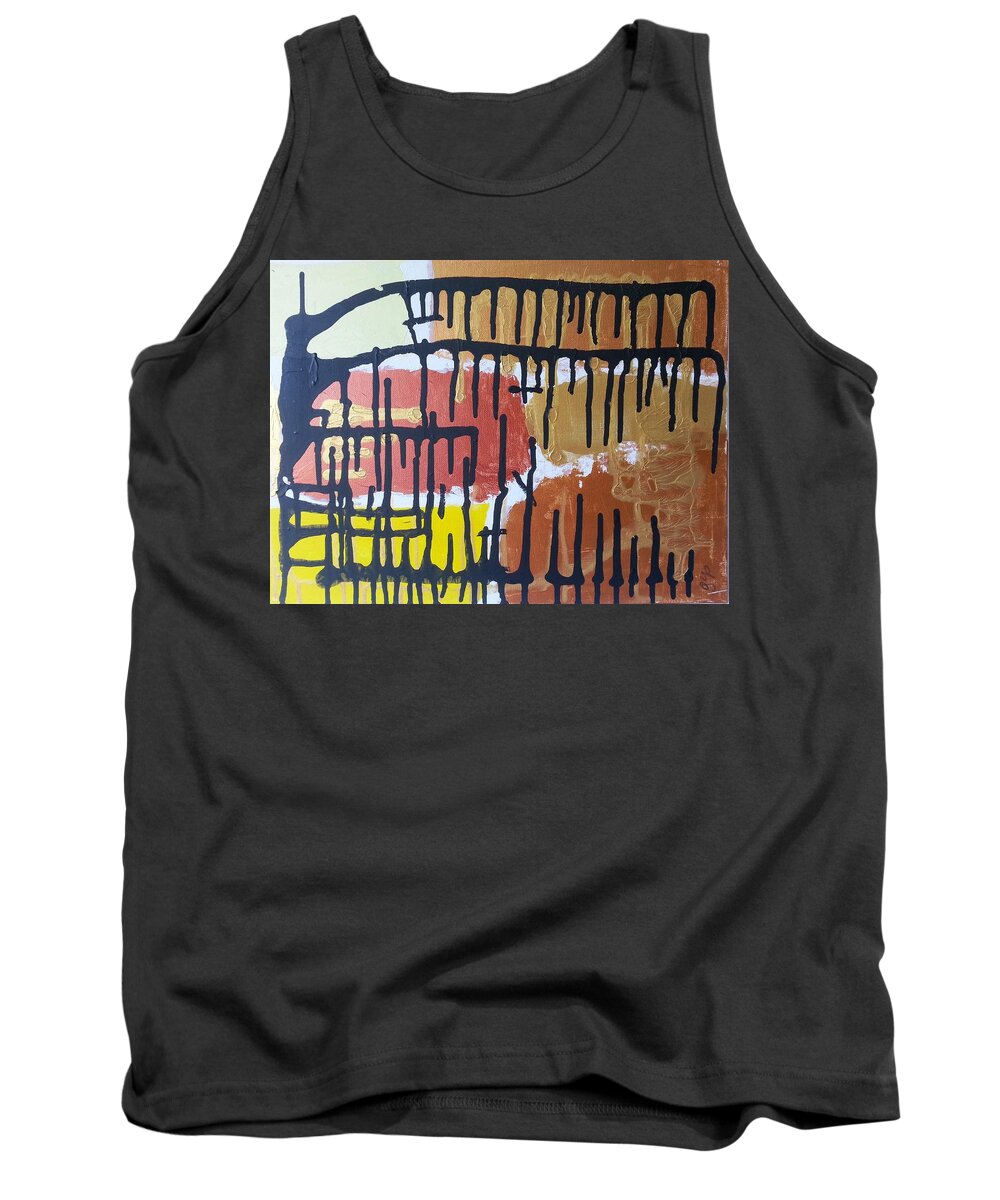  Tank Top featuring the painting Caos 35 by Giuseppe Monti