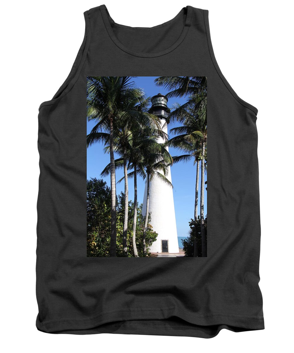 Lighthouse Tank Top featuring the photograph Cape Florida Lighthouse - Key Biscayne, Miami by Richard Krebs