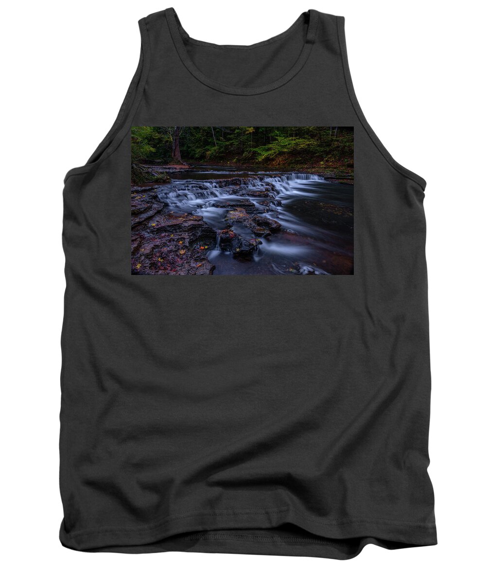 Sunset Tank Top featuring the photograph Cascading Waters by Johnny Boyd