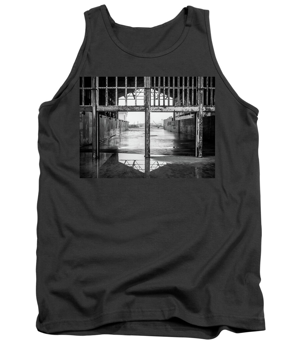 Beach Tank Top featuring the photograph Casino Reflection by Steve Stanger