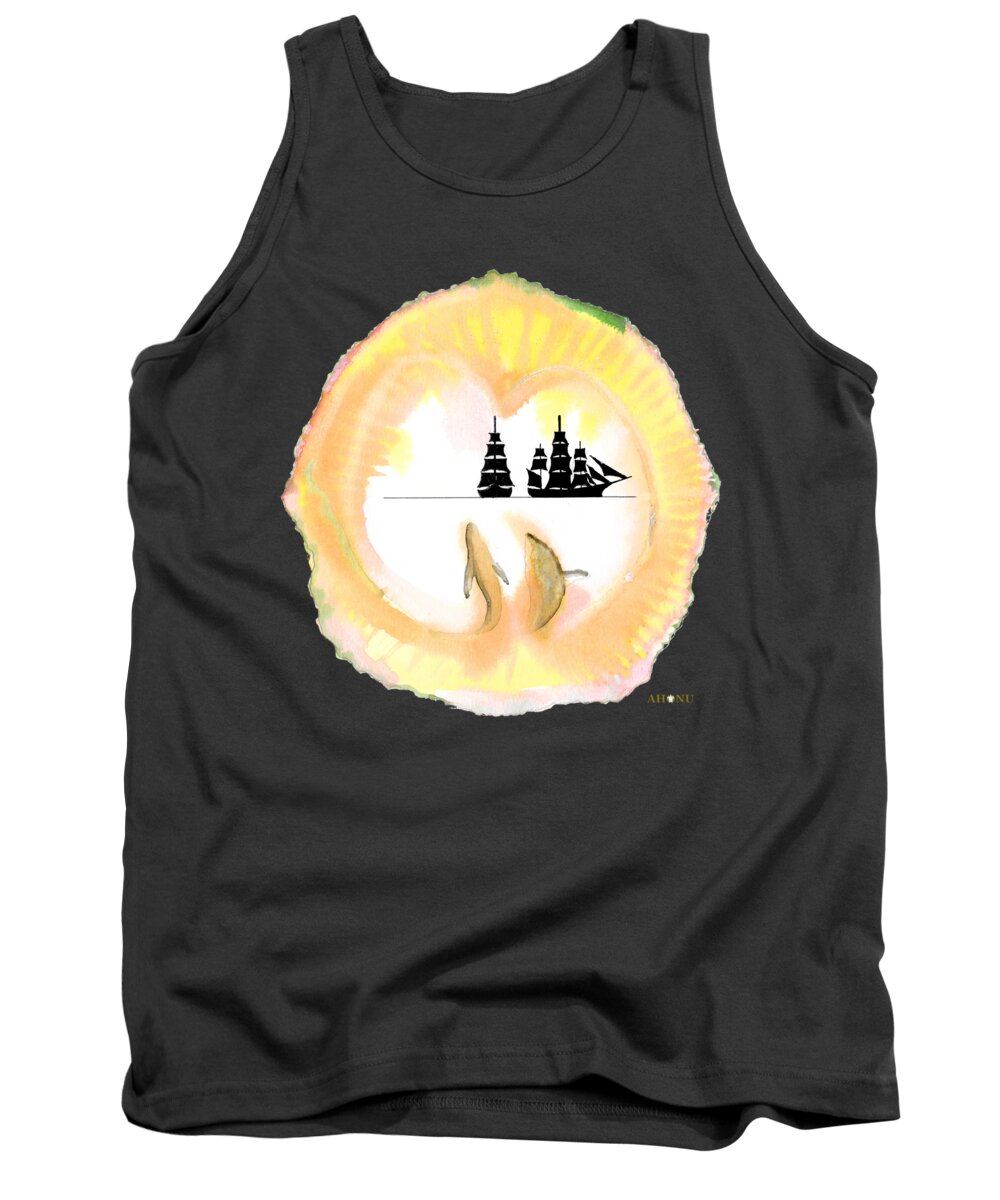 Dolphin Tank Top featuring the mixed media CBR-Soul by AHONU Aingeal Rose