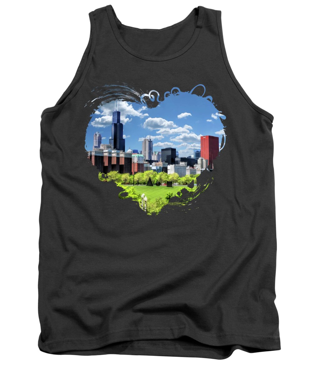 Chicago Tank Top featuring the painting Chicago Historic Michigan Avenue by Christopher Arndt