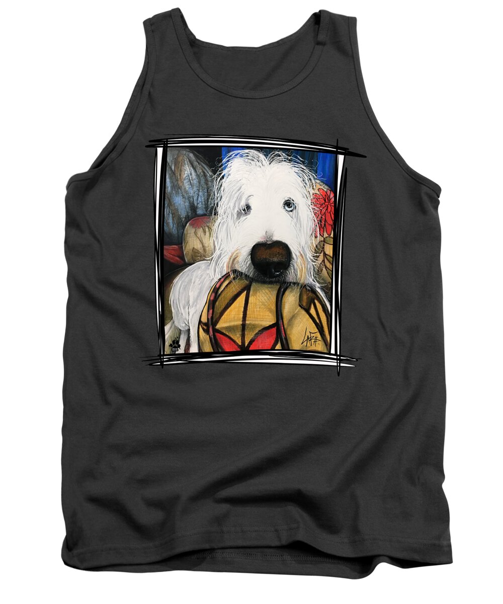 Colella Tank Top featuring the drawing Colella 5109 by Canine Caricatures By John LaFree