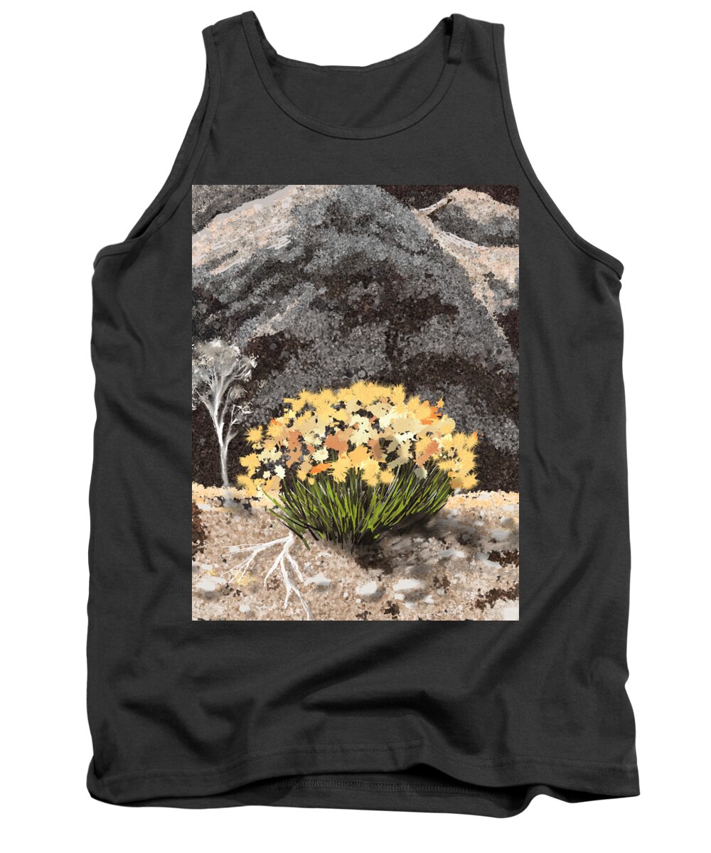 Flowers Tank Top featuring the digital art Color in the Desert by Cynthia Westbrook