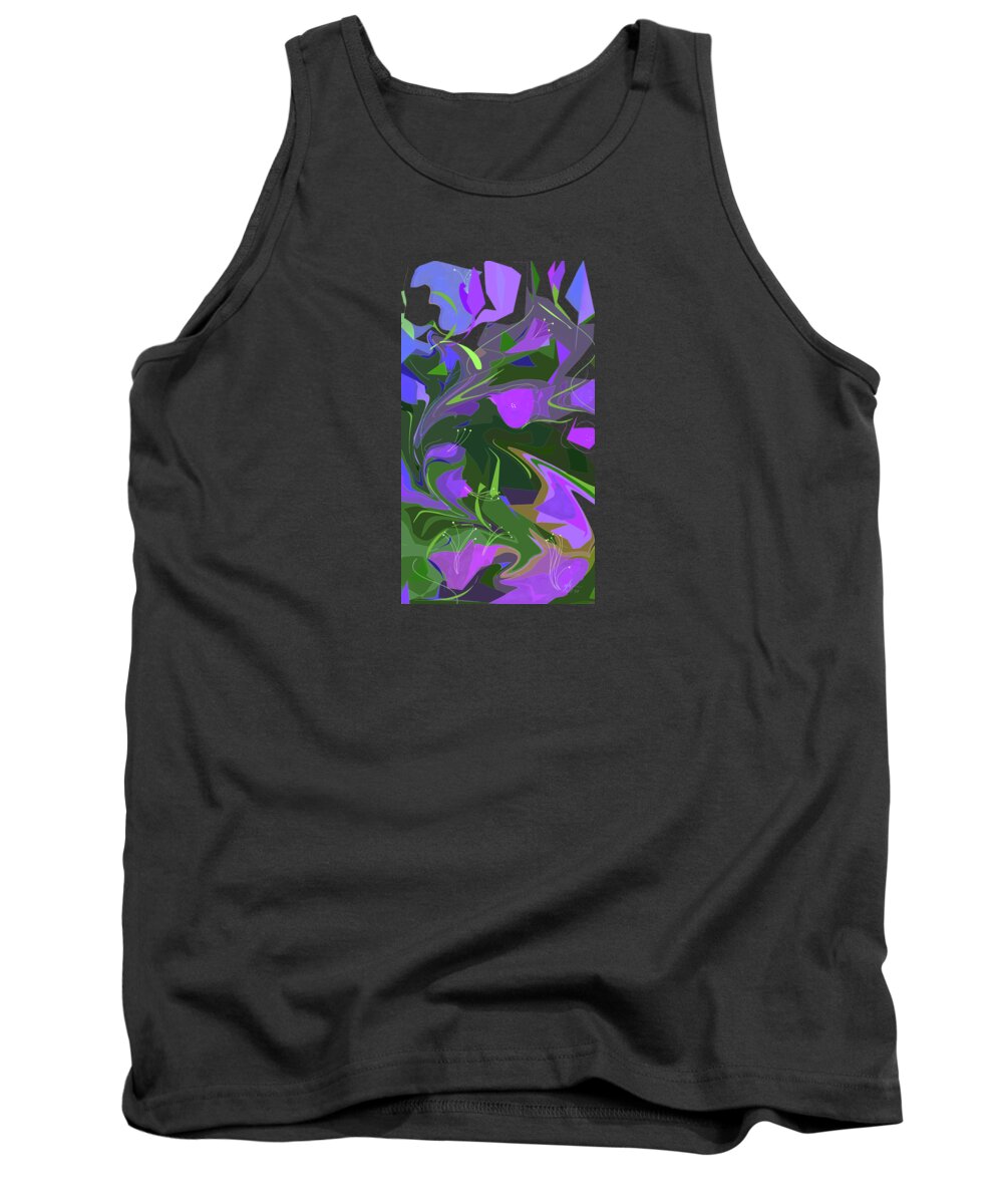 Abstract Tank Top featuring the digital art Corner Flower Shop by Gina Harrison