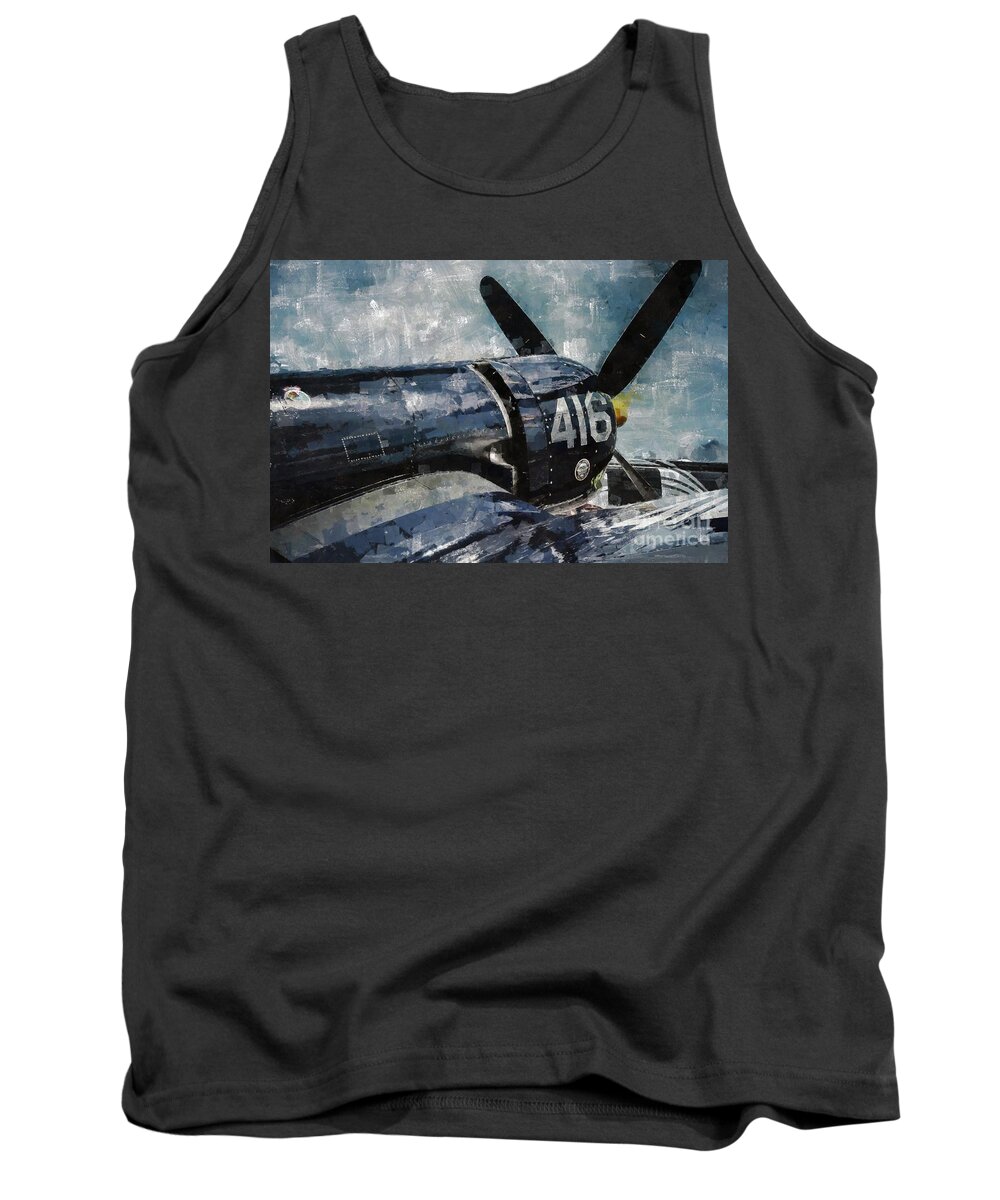 Corsair Tank Top featuring the painting Corsair by Esoterica Art Agency