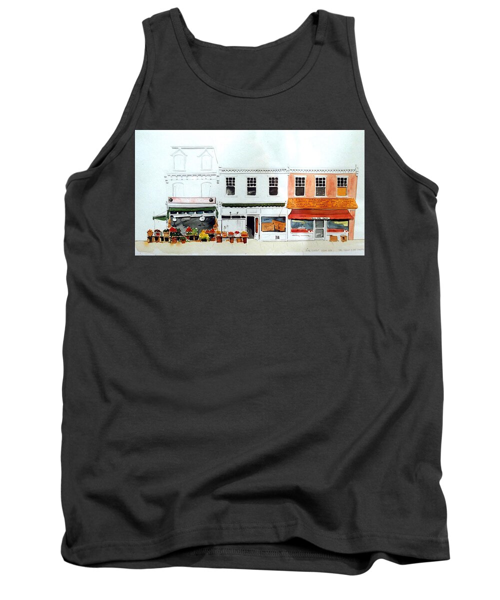 Wilmington De Tank Top featuring the painting Cutrona's Market on King St. by William Renzulli