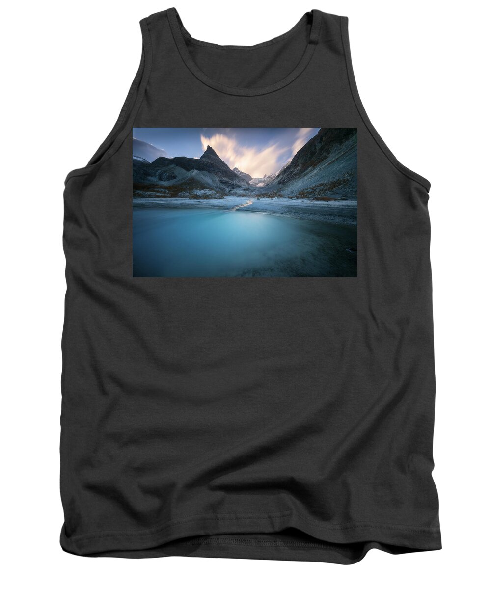 Water Tank Top featuring the photograph Destination Blue by Dominique Dubied