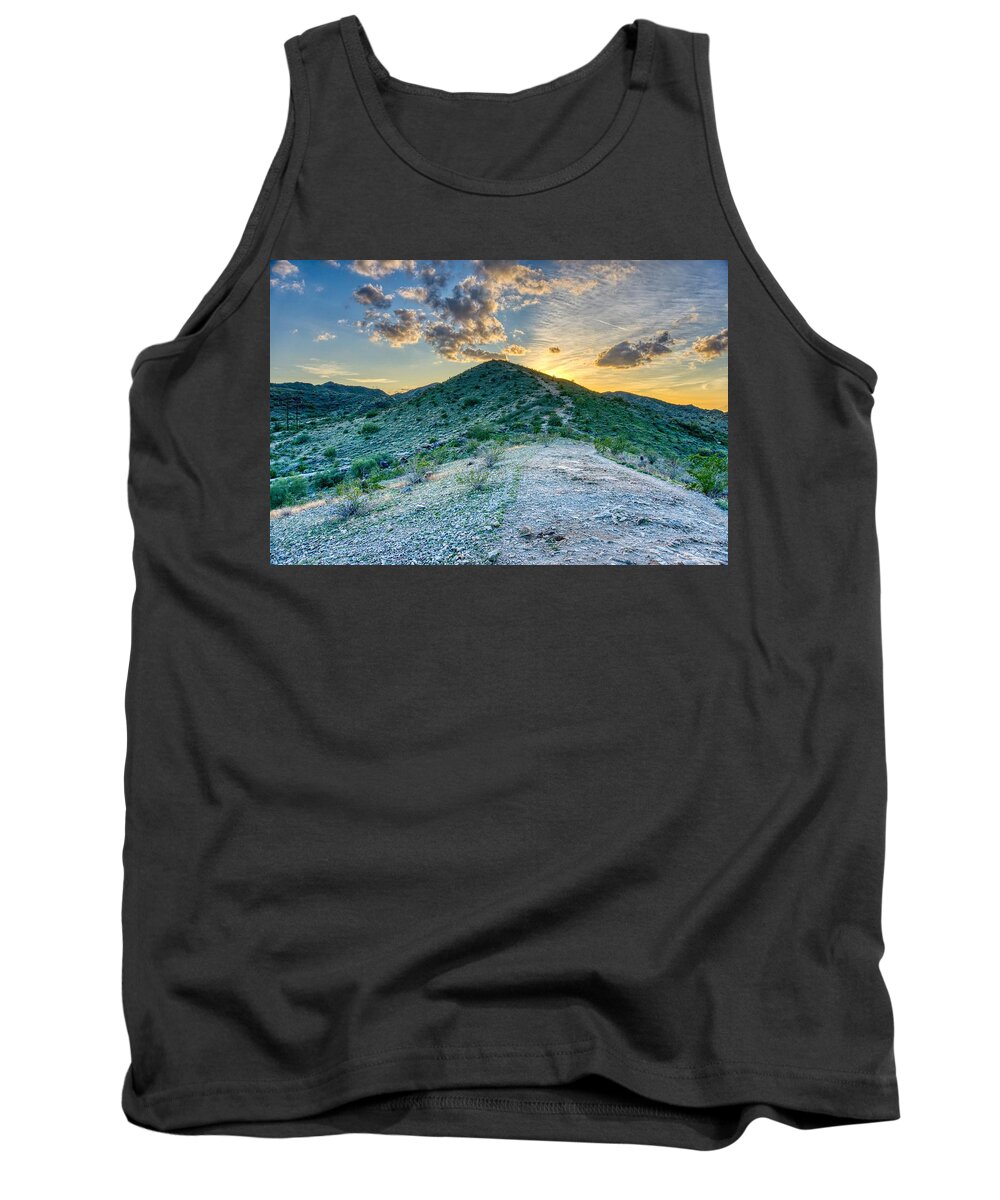 Sun Tank Top featuring the photograph Dramatic Mountain Sunset by Anthony Giammarino