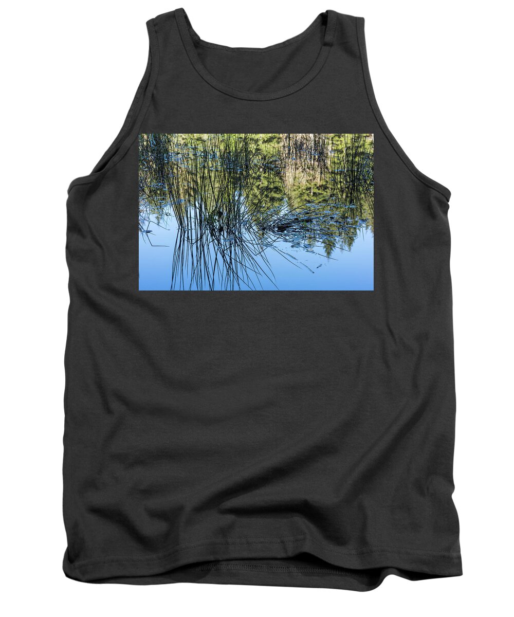 Aquatic Plants Tank Top featuring the photograph Emergent Plants by Robert Potts