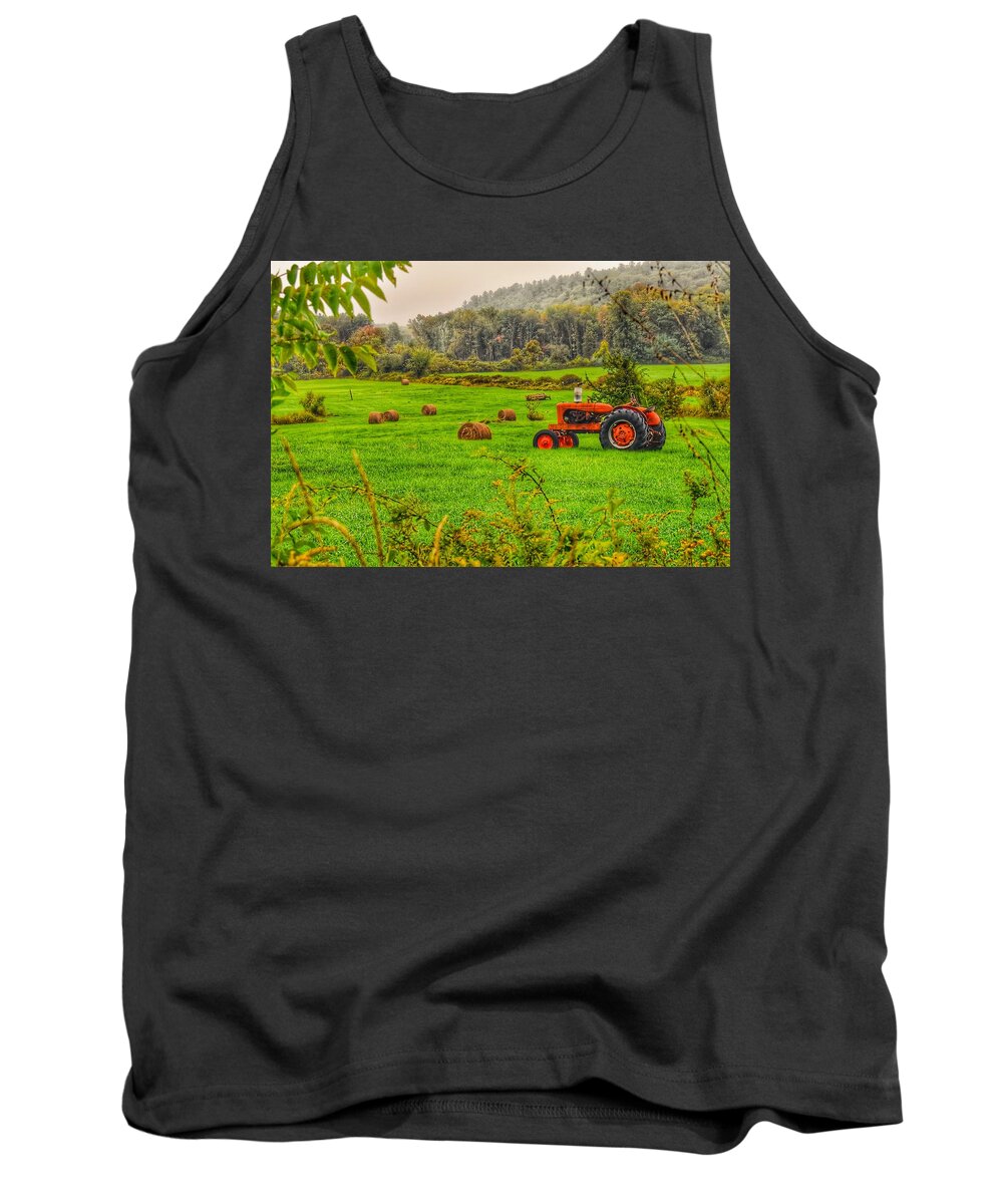 Landscape Tank Top featuring the photograph Fall day in New England by Monika Salvan