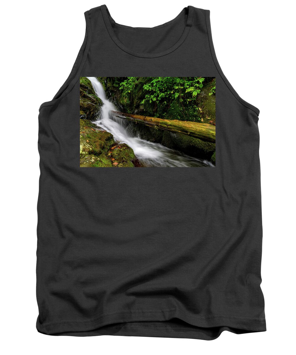 Waterfall Tank Top featuring the photograph Fallen Tree Waterfall by William Dickman