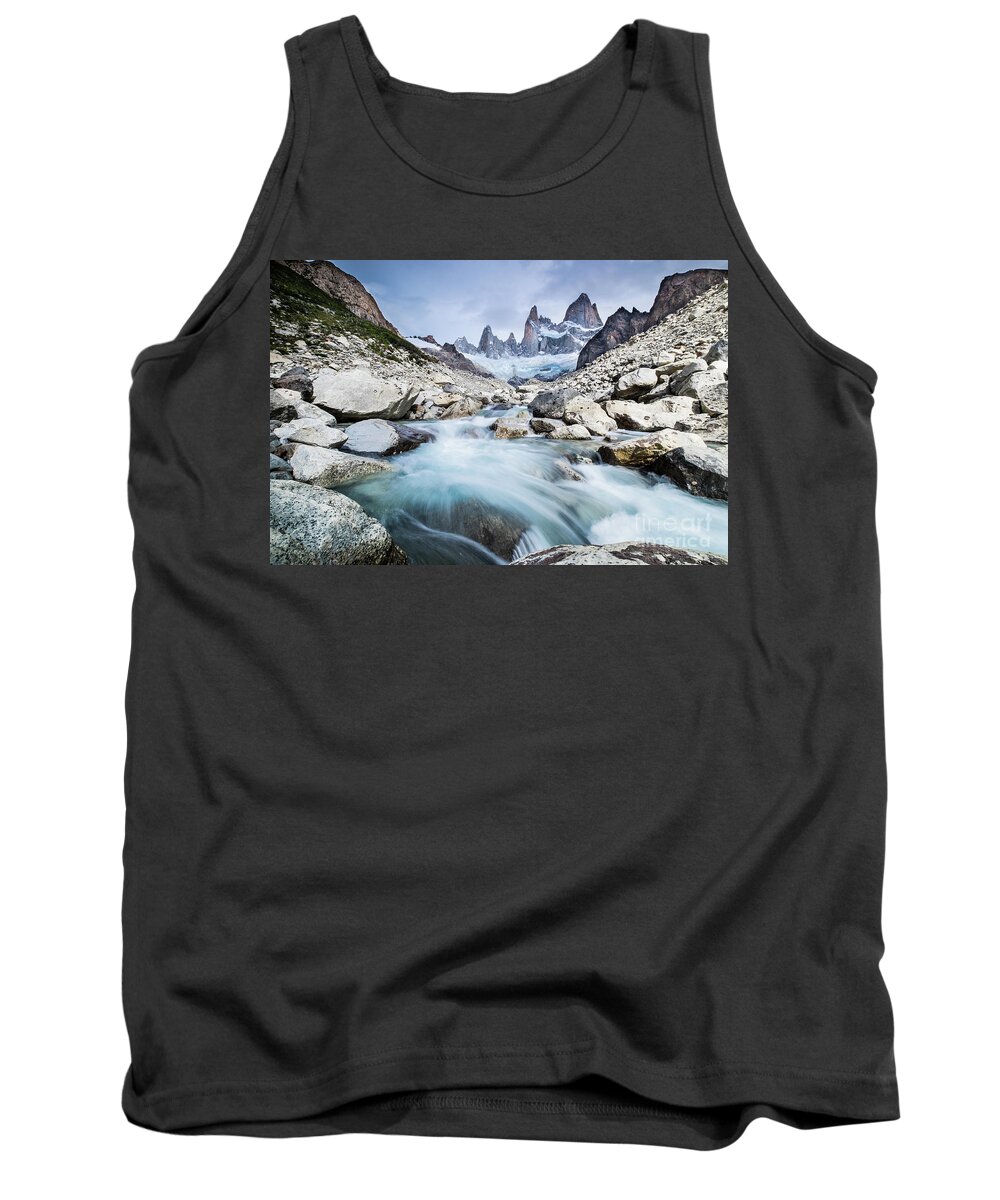 Granite Tank Top featuring the photograph Fitz Roy on a cloudy day by Olivier Steiner