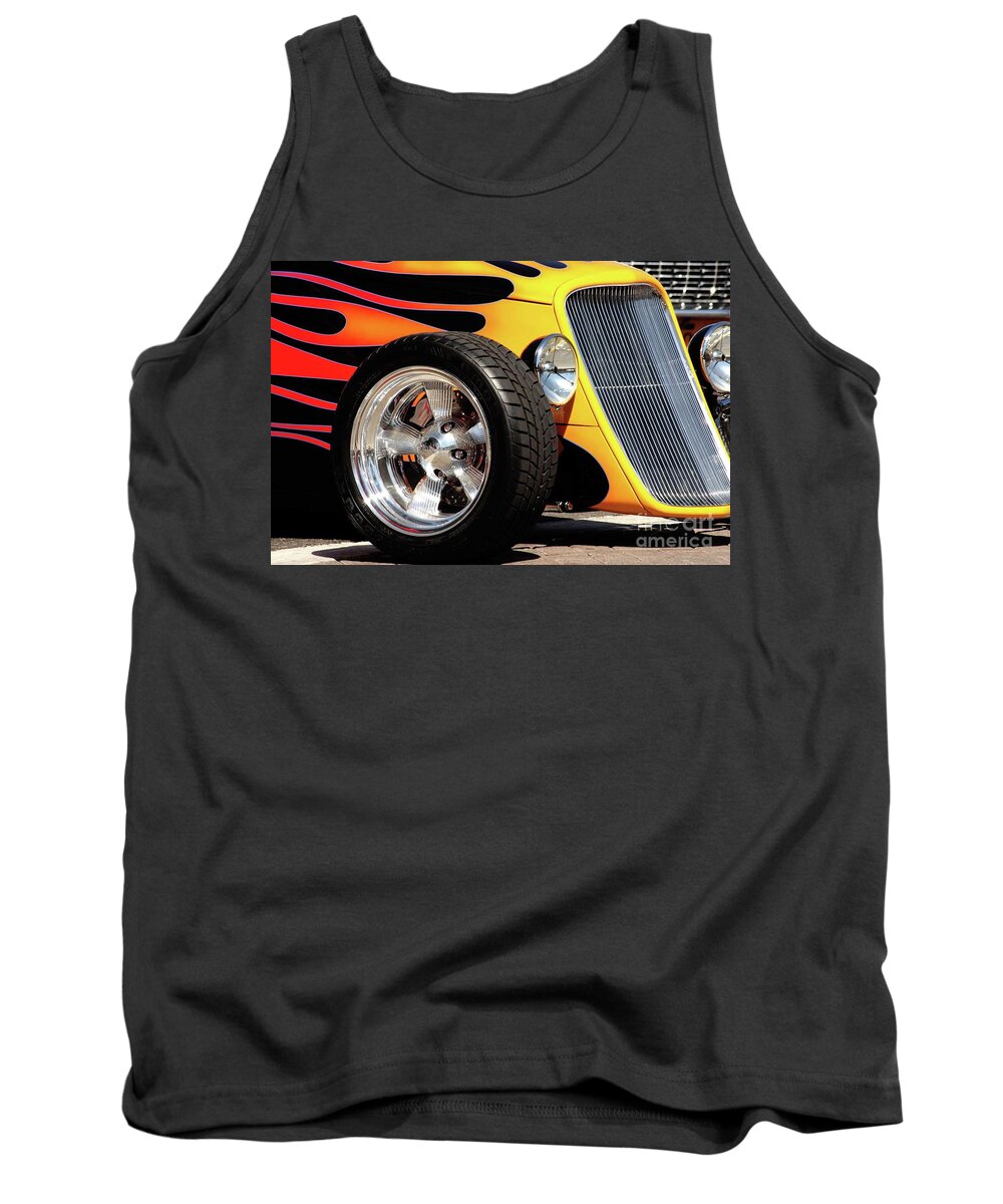 Hot Rod Tank Top featuring the photograph Flames by Terri Brewster