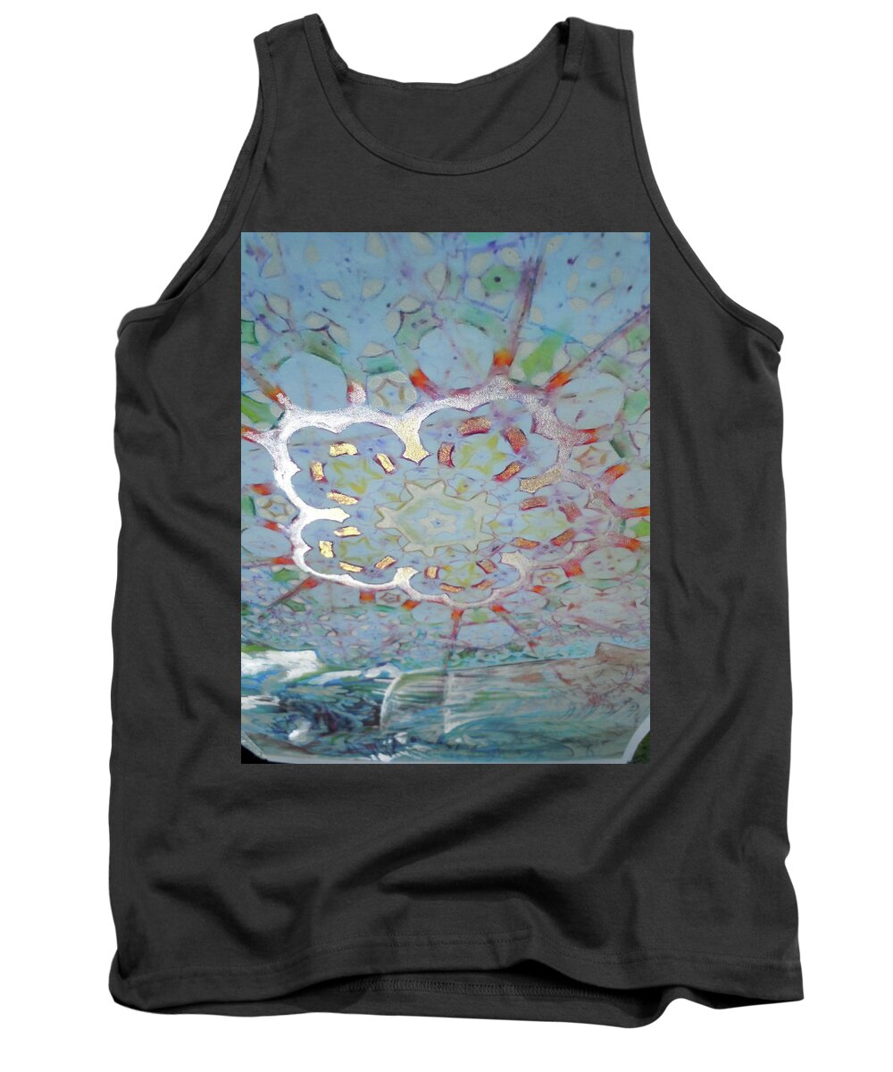 Regular Aperiodic Tessellation Tank Top featuring the painting Float by Jeremy Robinson