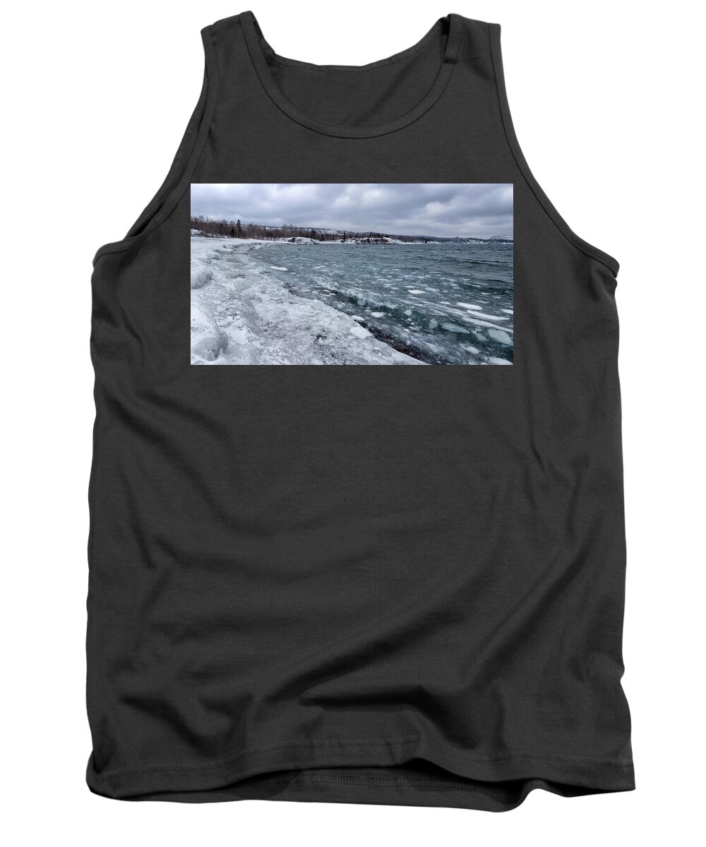 Ice Tank Top featuring the photograph Floating Ice by Susan Rissi Tregoning