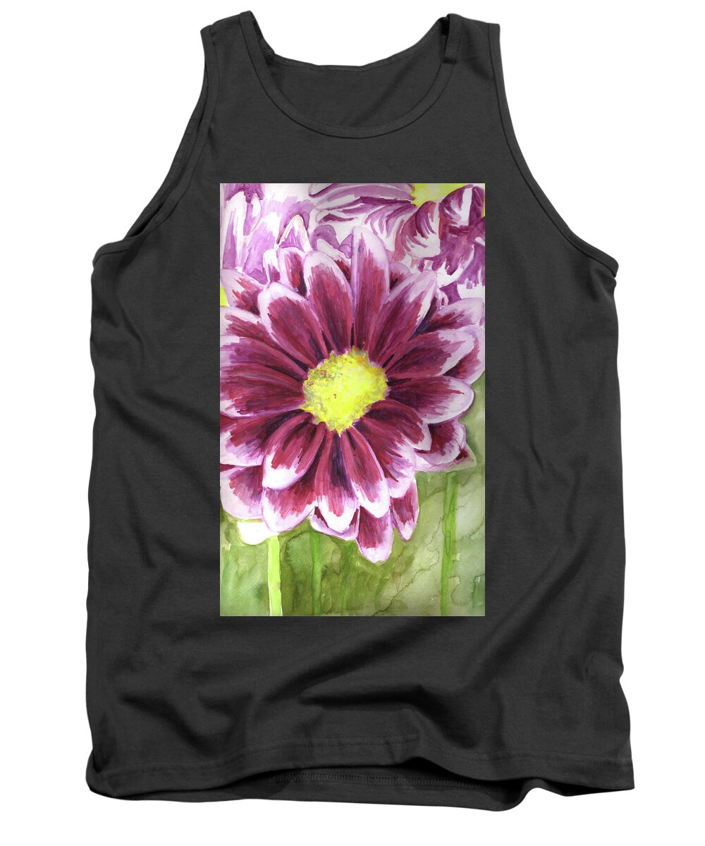 Watercolor Painting Tank Top featuring the painting Flor by Jeremy Robinson