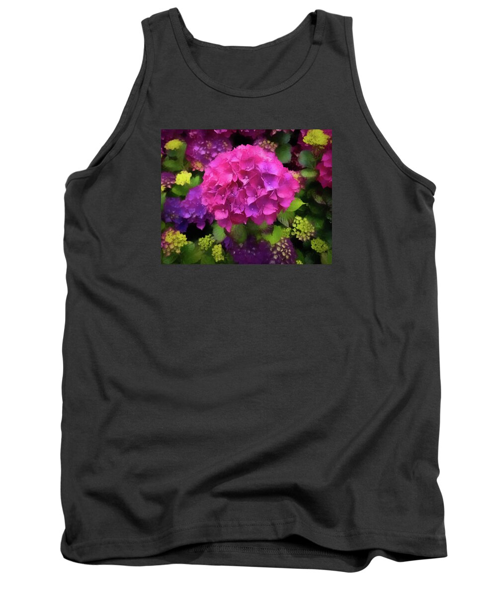 Hydrangea Wall Art Tank Top featuring the photograph For The Love Of Hydrangeas by Thom Zehrfeld