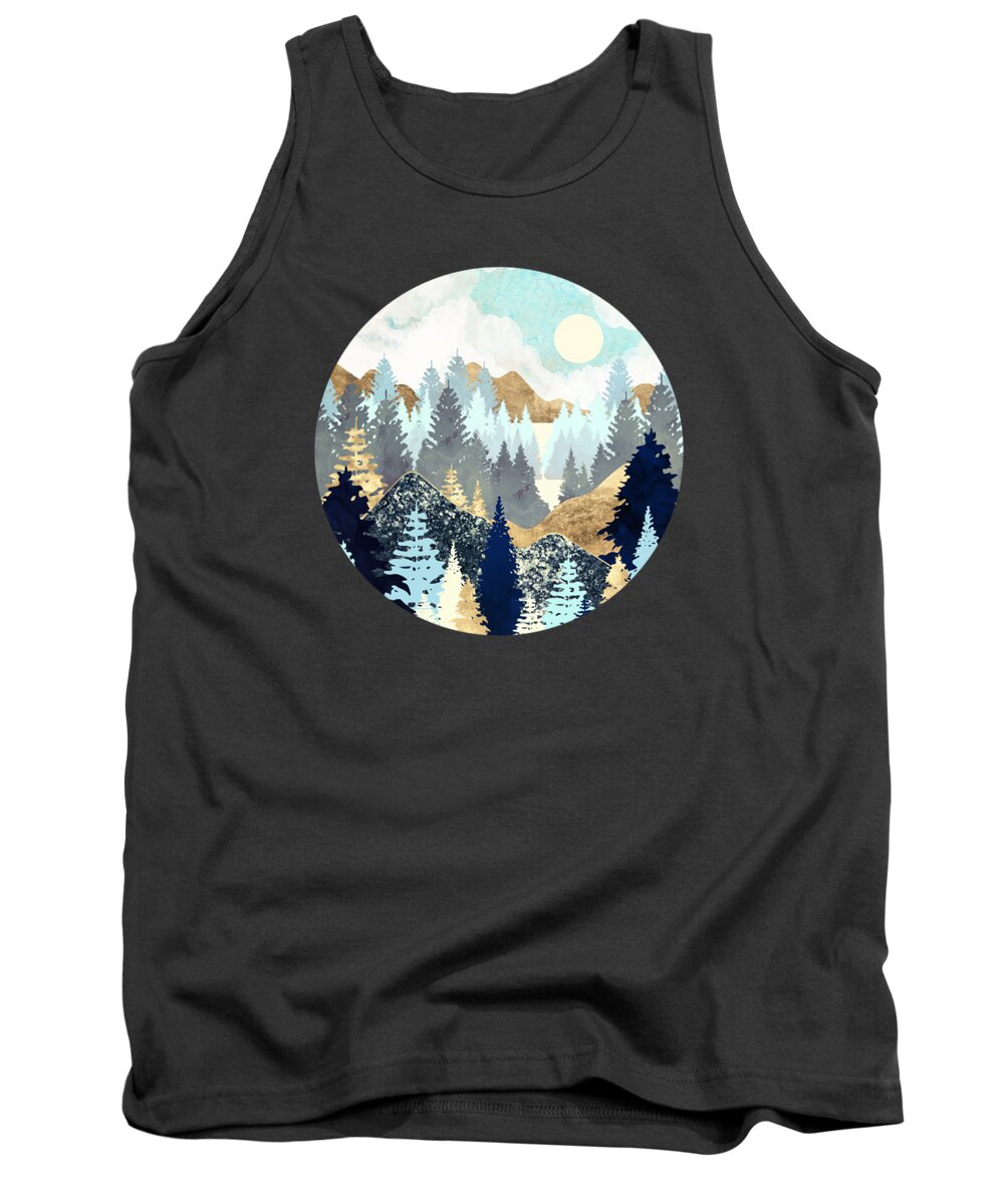 Forest Tank Top featuring the digital art Forest Vista by Spacefrog Designs