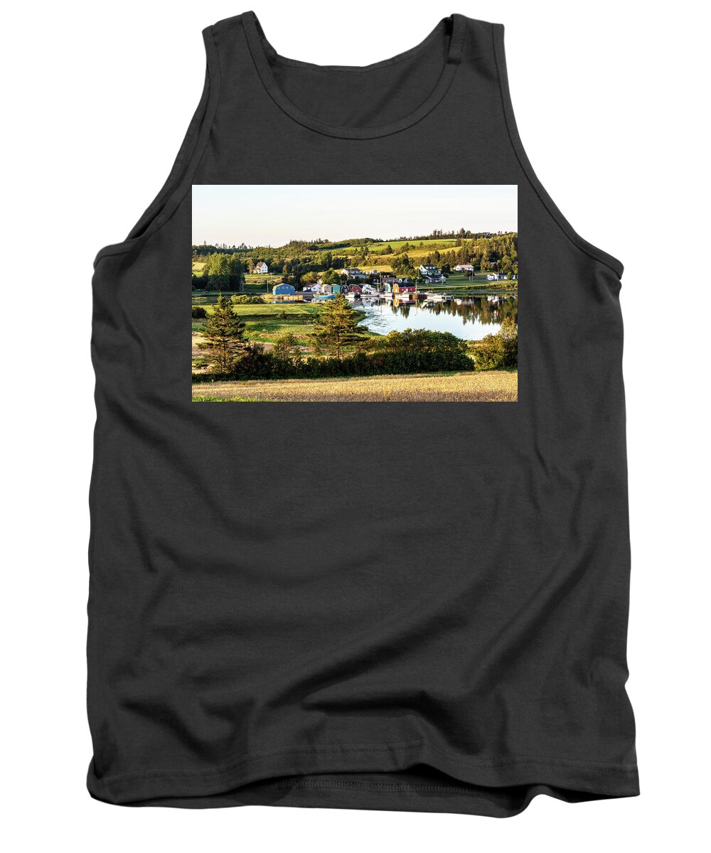 Pei Tank Top featuring the photograph French River Harbor by Douglas Wielfaert