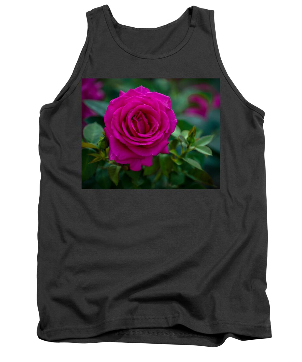 Rose Tank Top featuring the photograph Fuchsia Rose by Susan Rydberg