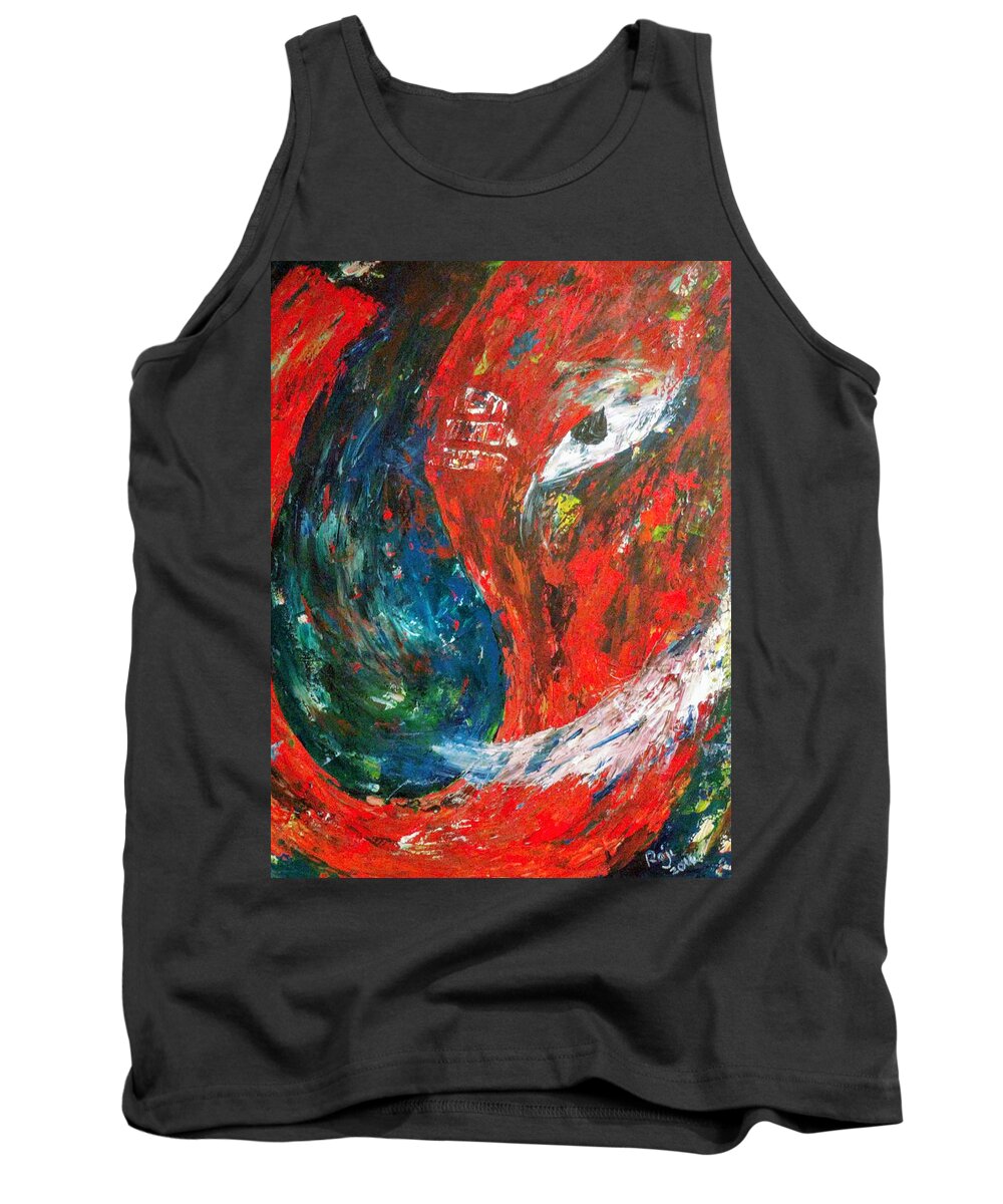 Portrait Tank Top featuring the painting Ganesh by Raji Musinipally
